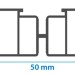 Лага алюминиевая KRONEX 50x25x3000 мм несущая купить в Братске