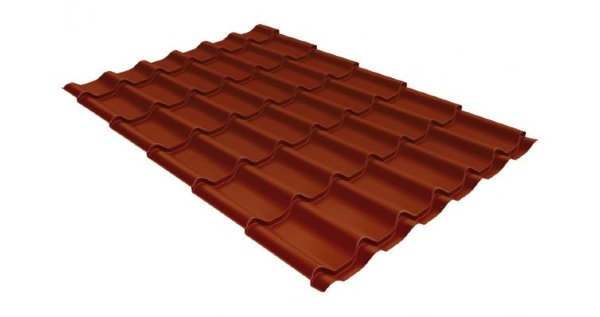 Металлочерепица классик 0,45 Drap RAL 8004 терракота купить в Братске