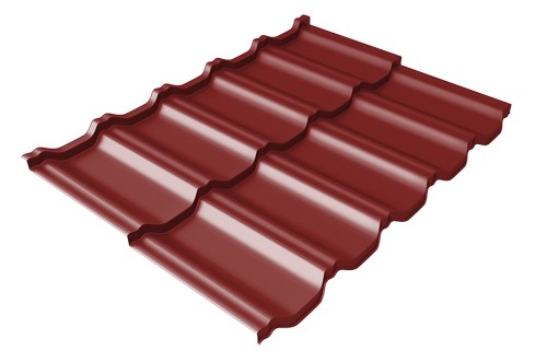 Металлочерепица модульная Квинта Uno Grand Line c 3D резом 0,5 Satin RAL 3011 коричнево-красный купить в Братске