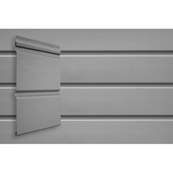 Виниловый сайдинг Grand Line Double-Брус Серый купить в Братске