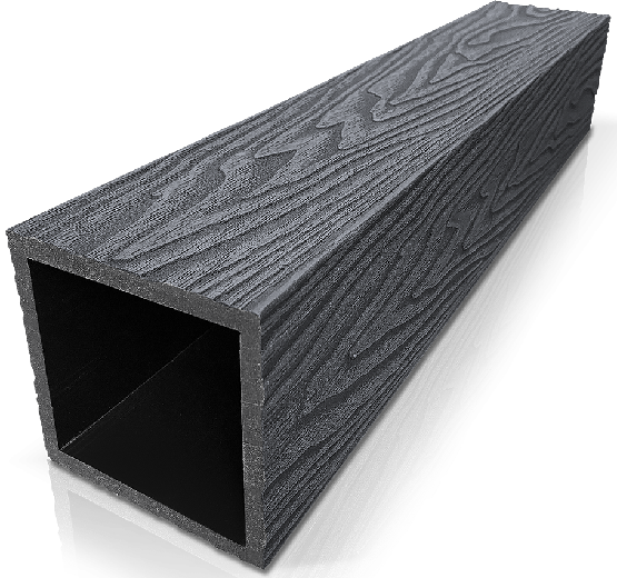 Столб ДПК 3D GardenParkett фактура дерева Графит купить в Братске