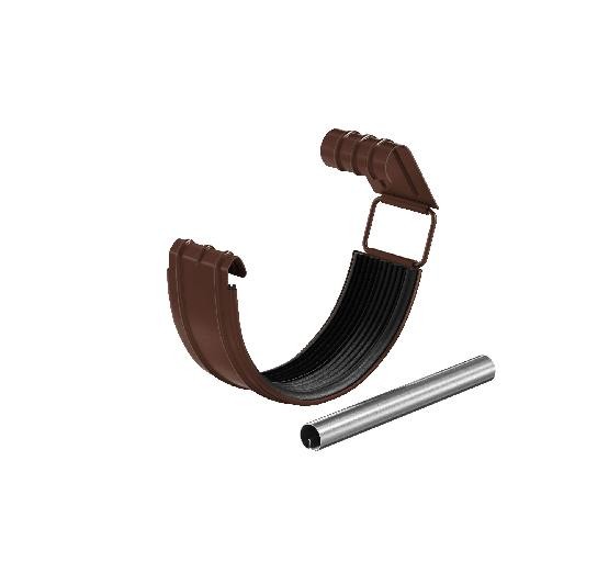 Водосток Aquasistem, система 125x90 - Соединитель желоба с резиновым уплотнителем RAL 8017 Коричневый купить в Братске