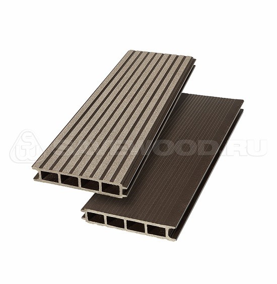 Террасная доска из ДПК SW Ulmus «SaveWood» темно-коричневый купить в Братске