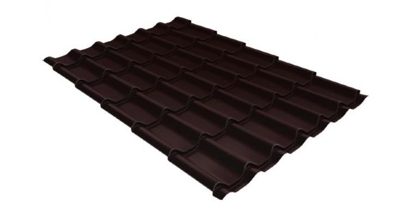 Металлочерепица классик 0,5 Satin RAL 8017 шоколад купить в Братске