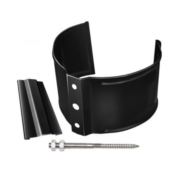 Водосток Grand Line 125x90 – Хомут трубы (на кирпич) RAL 9005 купить в Братске