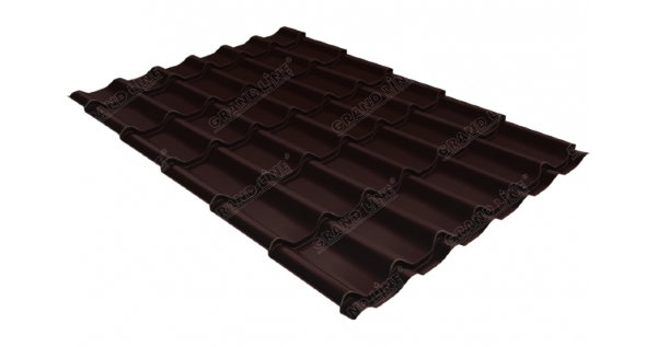 Металлочерепица классик GL 0,5 Quarzit RAL 8017 шоколад Metallic купить в Братске