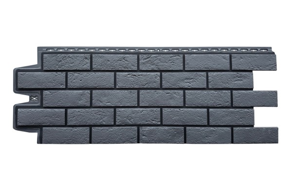 ФП Grand Line состаренный кирпич премиум Графит (шов RAL 9005) купить в Братске