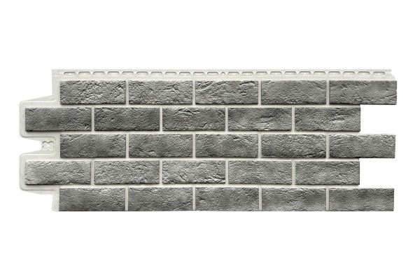 Фасадная панель Grand Line Состаренный кирпич Элит гранит, ШОВ белый купить в Братске