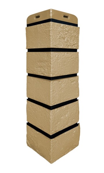 Угол Grand Line состаренный кирпич премиум Песочный (шов RAL 9005) купить в Братске