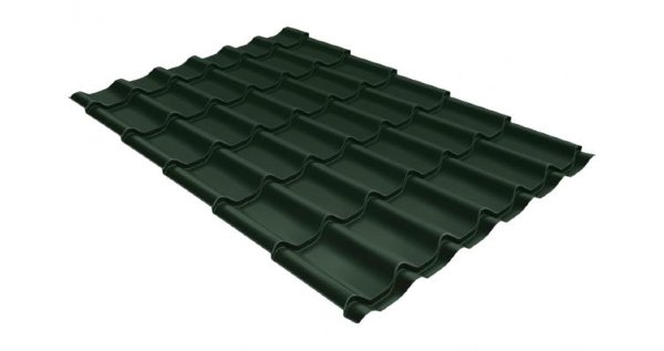 Металлочерепица классик 0,5 Satin RR 11 темно-зеленый купить в Братске