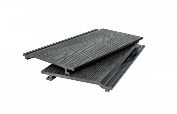 Фасадная доска POLIVAN GROUP 3D фактура дерева DENPASAR чёрный купить в Братске