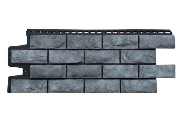 Фасадные панели Grand Line Колотый Камень Антрацит, Шов черный купить в Братске