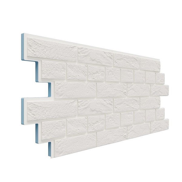 Фасадная термопанель Доломит Венецианский кирпич 20 мм Белоснежный купить в Братске